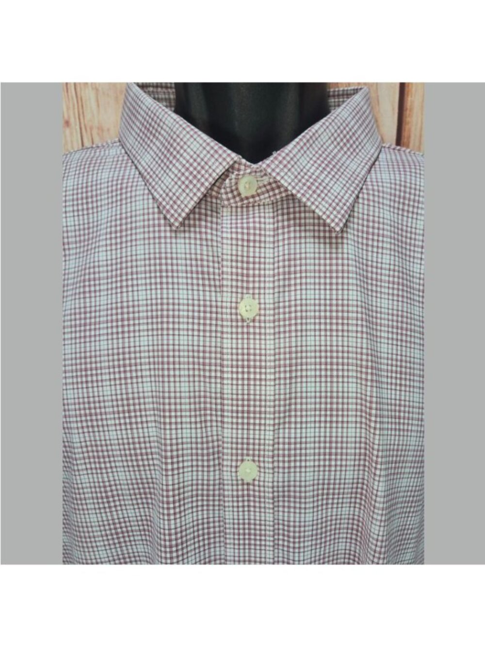 Untuckit Mens Nylon Blend Red Plaid Button-Up Shirt 3XL - Picture 4 of 8